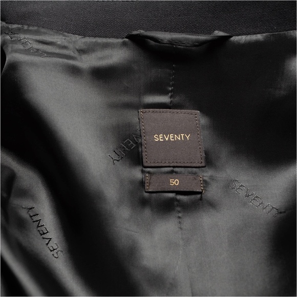 SEVENTY Womens Single-Breasted Woven Blazer Black Size IT 50 - Picture 8 of 10